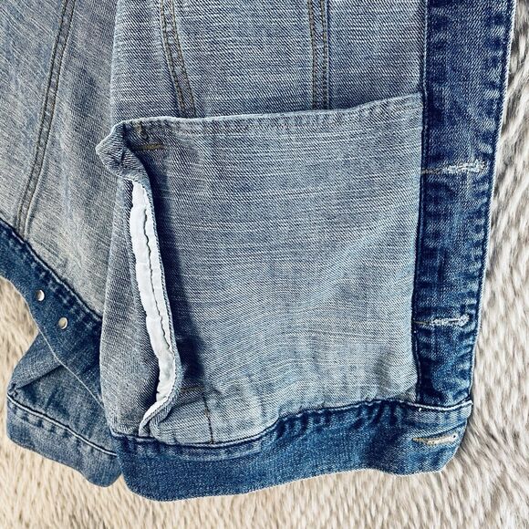 G by Guess Men's Denim Trucker Jacket - Layered Jersey Hood - Flap Pockets - XXL - Picture 6 of 16